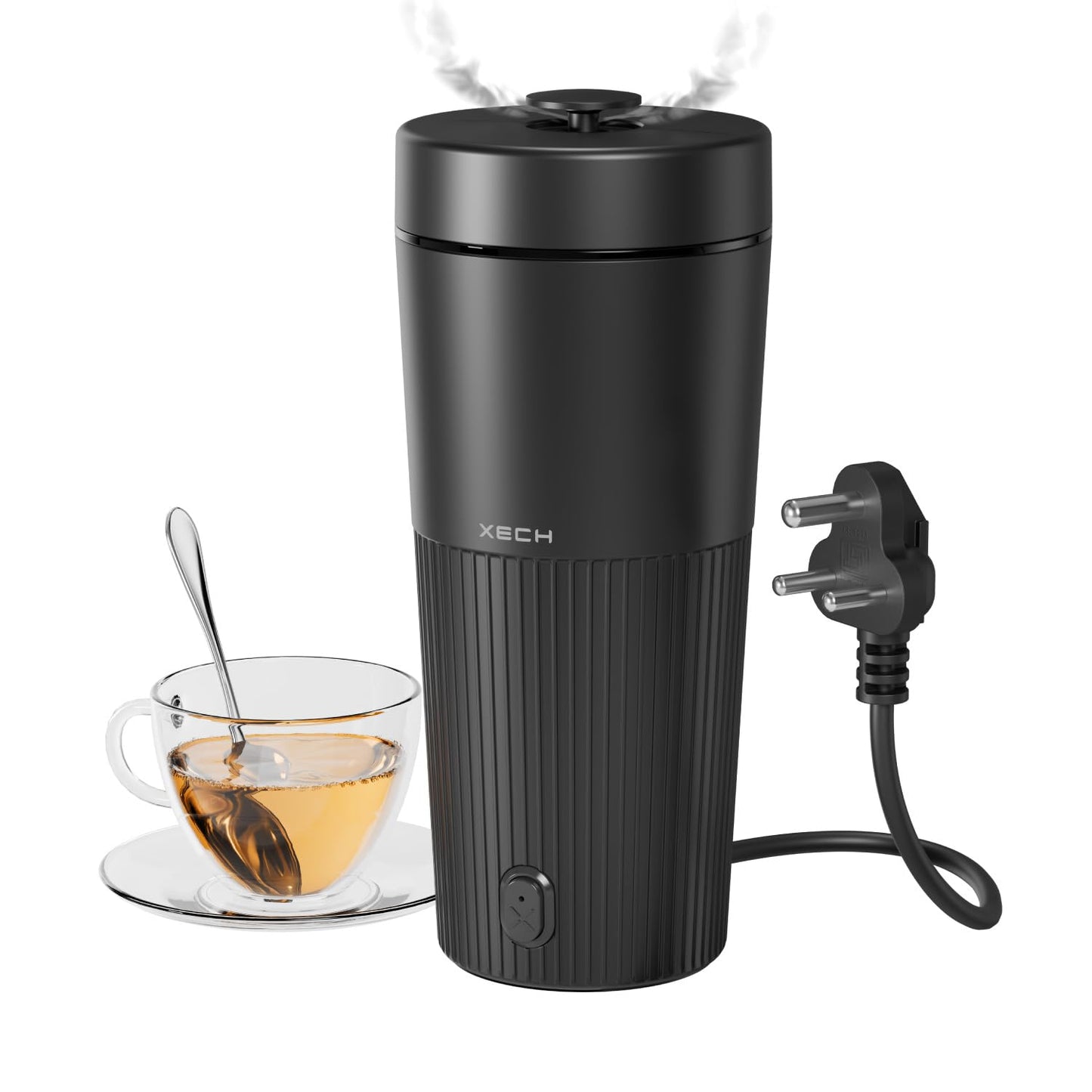 XECH Portable Electric Kettle 300ml | Mini Electric Kettles for Hot Water | Small Travel Kettle with In-Built Cable | Bottle-Shaped Kettle for Tea, Coffee | Travel Accessories (Hydroboil Mini)