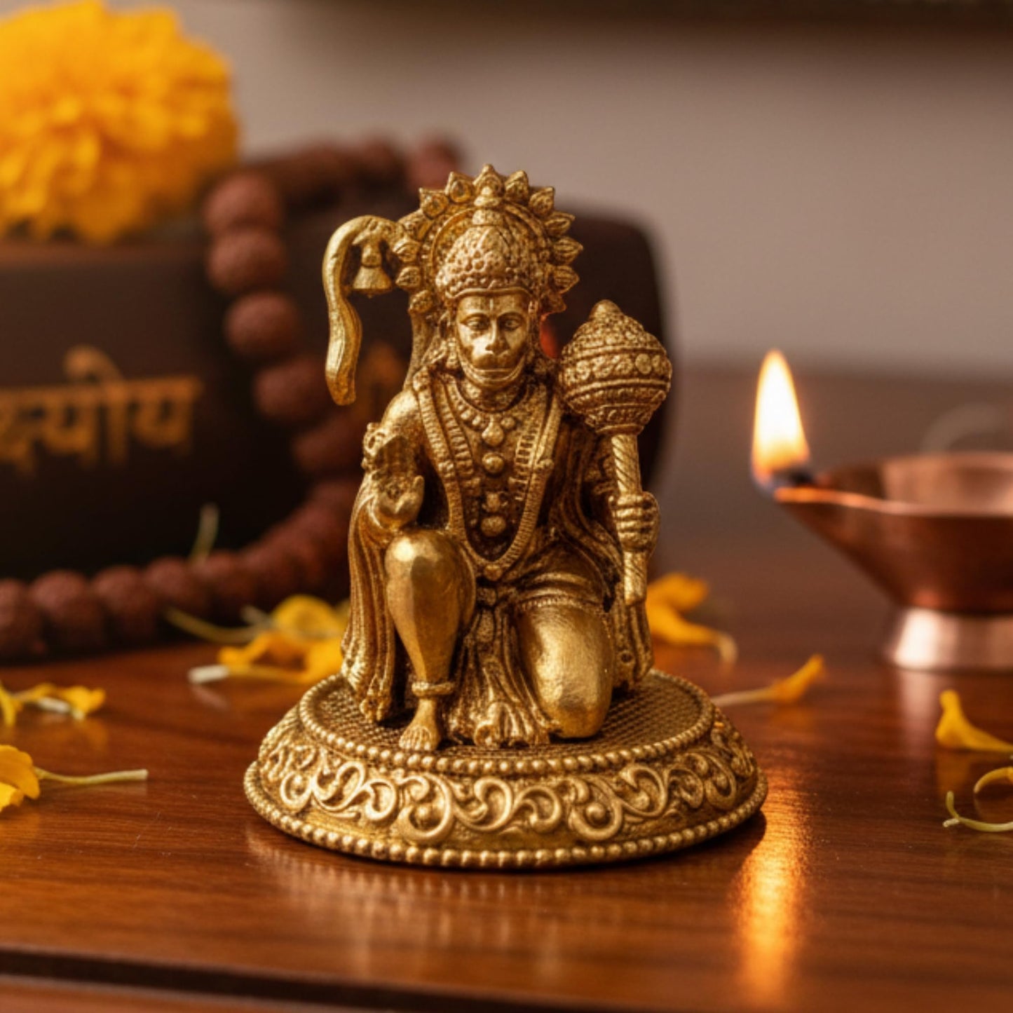 eCraftIndia Brown Resin Meditating Lord Shiva Statue | Lord Shiva Idol for Home Decor Pooja Room Office Car Dashboard | Shiv Murti | Shiv Idol Gift for Diwali Housewarming Maha Shivratri Birthday