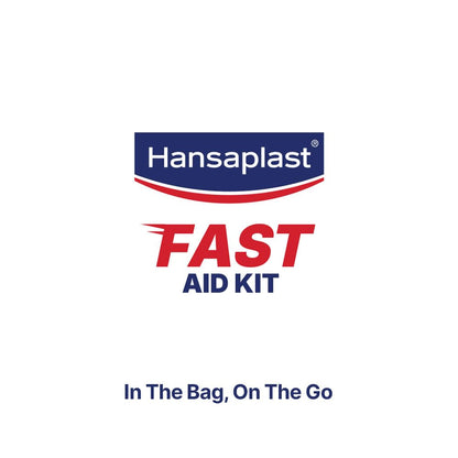 Hansaplast Fast Aid Kit | Emergency Medical Kit for Home, Office, Travel, Car, Sports, Outdoor | Multi-Use Pack for Cuts, Wounds & Injuries | Lightweight & Compact | 9 Items - 38 Pieces