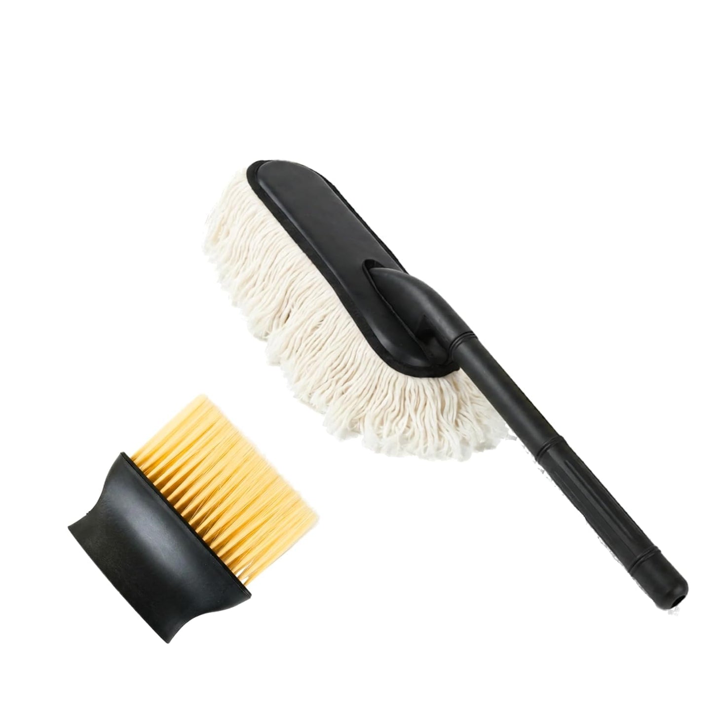 Nirency Microfiber Car Duster with Long Handle & Interior and Exterior Car Cleaning Brush (Pack of 2)