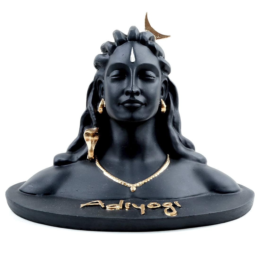 JOY LAND Gift Items Premium Rare Handcrafted Polymarble Statue Lord Figurine/Idol (White Polymarble Thinking Buddha)