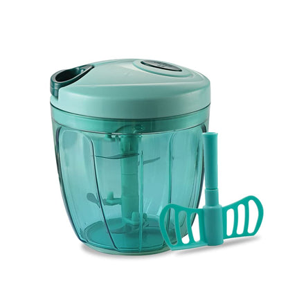Pigeon Polypropylene Mini Handy and Compact Chopper with 3 Blades for Effortlessly Chopping Vegetables and Fruits for Your Kitchen (12420, Green, 400 ml)