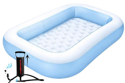 Toy Imagine 6.5 ft Inflatable Family Swimming Pool for Kids & Adults | Rectangular Pool with Electric Pump | Thick PVC | Multi-Use: Pool, Ball Pit, Bathtub & More