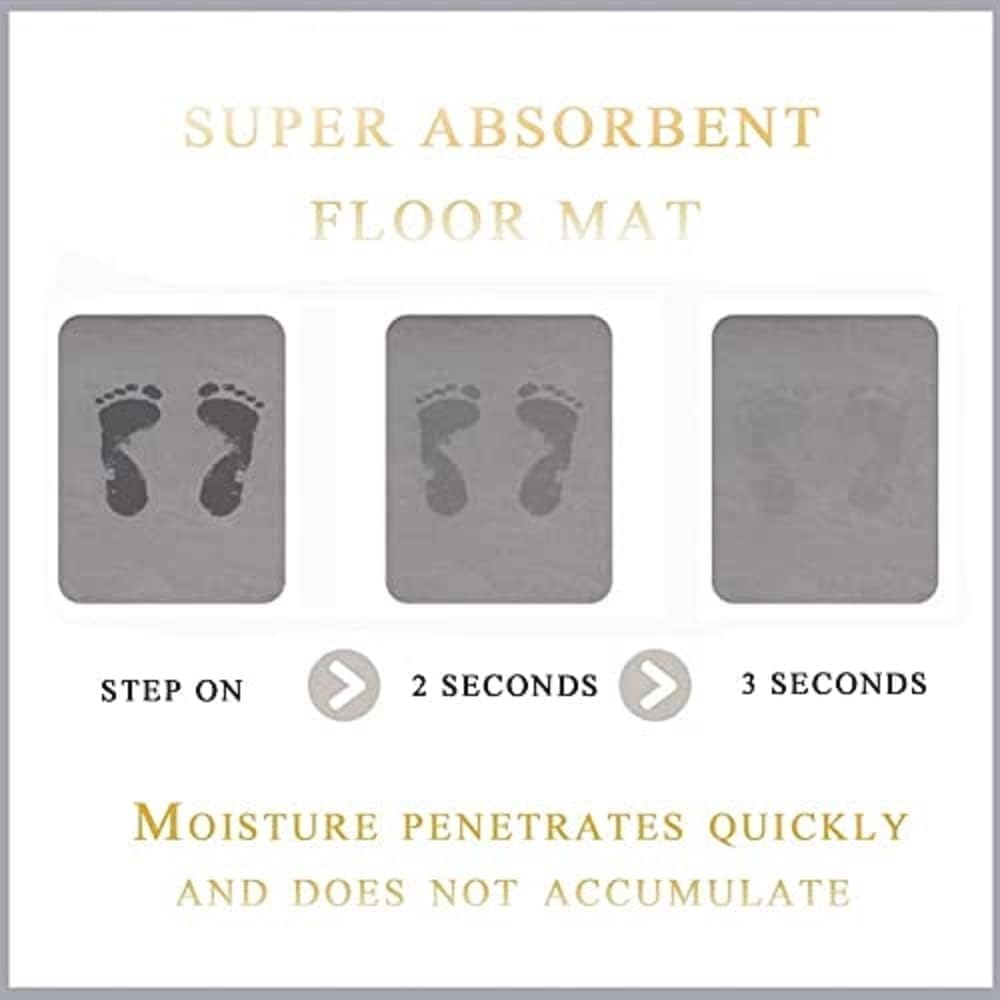 SKVM Water Absorbent mat for Bathroom Kitchen Floor Door Entrance Anti Slip for Floor Foot Anti Skid Bathroom Shower mat (Design 16)