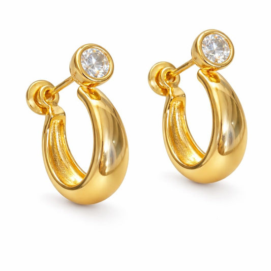 Men’s Gold Plated Hoop & Stud Earrings | Stylish Screw Back Earrings for Men & Boys | Minimal Fashion Jewelry for Daily Wear, Party & Casual Look