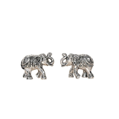 999 Silver Elephant Pair in Luxury Gift Box | Pure Silver Decorative Figurines | Perfect Auspicious Gift for Diwali, Weddings, Corporate Gifting, and Home Temple Decor