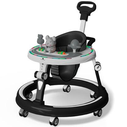 StarAndDaisy Walker for Kids for 6 to 18 Months, Intergrated RGB Lights Baby Walker Boys & Girls with 7 Level Height Adjustment, Walker Baby with Switchable Food & Musical Toy Tray (Blue)