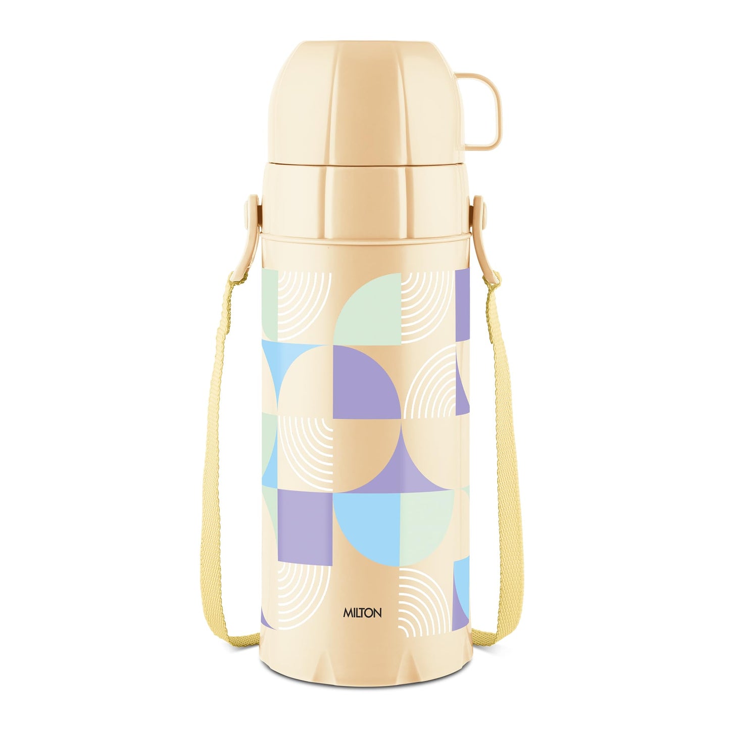 Milton Eiffel 1000 Vacuum Insulated Thermos Flask with Strap to Carry, 910 ml, Long Hours Hot & Cold Water Bottle for Office, Hiking, Trekking, Travel, Black