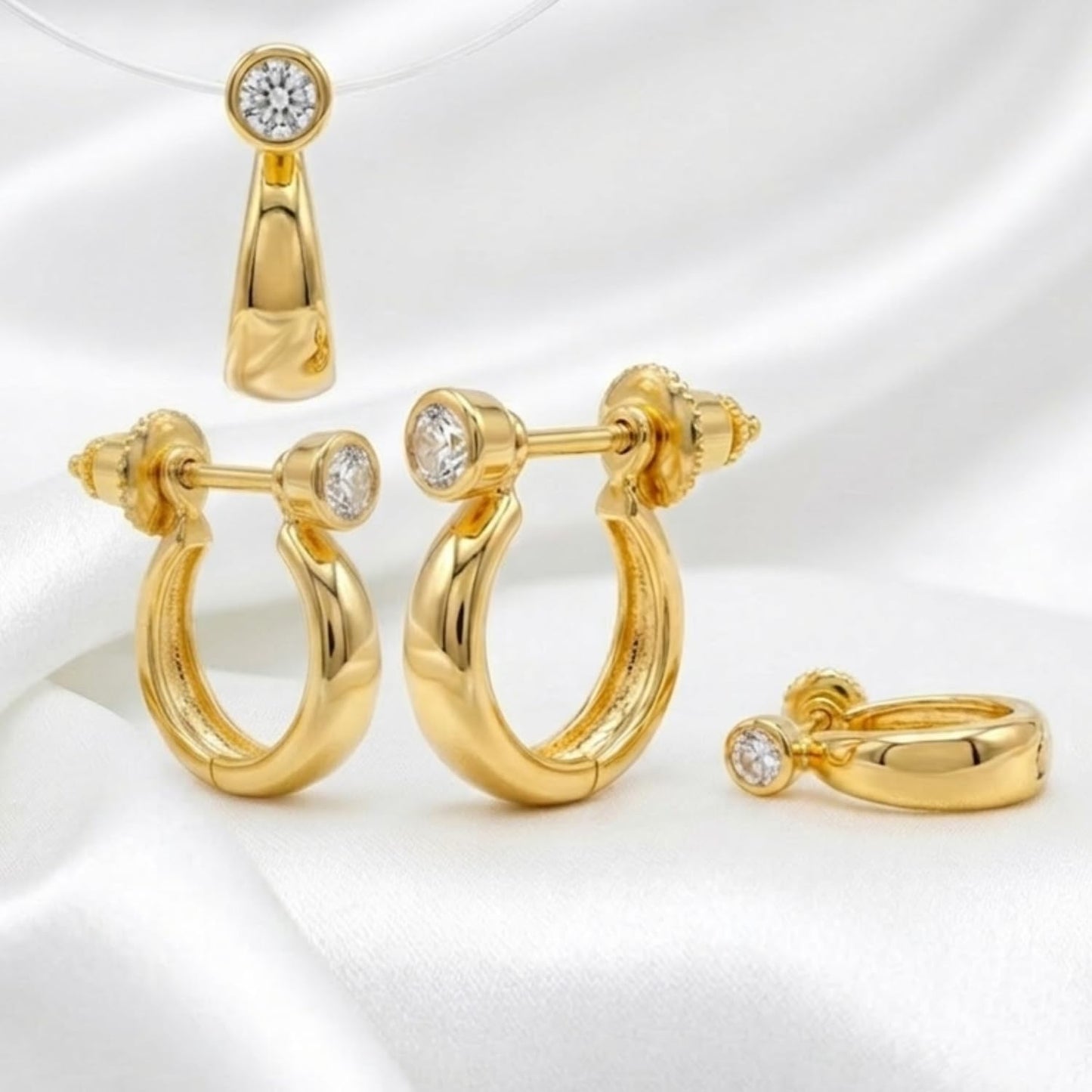 Men’s Gold Plated Hoop & Stud Earrings | Stylish Screw Back Earrings for Men & Boys | Minimal Fashion Jewelry for Daily Wear, Party & Casual Look