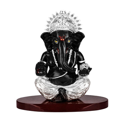 999 Silver Plated Lord Hanuman Ji Idol for Car Dashboard, Home Decor Showpiece, Puja|Religious Statue for Peace and Prosperity|Luxury Sculptures for Table Decor, Gift, Festival 6cmx6cmx9cm