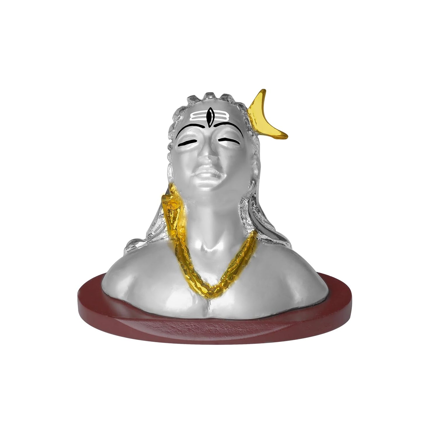 999 Silver Plated Lord Hanuman Ji Idol for Car Dashboard, Home Decor Showpiece, Puja|Religious Statue for Peace and Prosperity|Luxury Sculptures for Table Decor, Gift, Festival 6cmx6cmx9cm