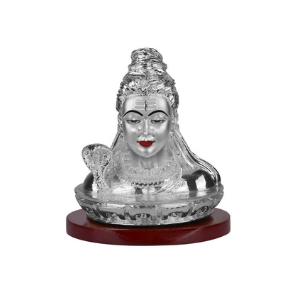 999 Silver Plated Lord Hanuman Ji Idol for Car Dashboard, Home Decor Showpiece, Puja|Religious Statue for Peace and Prosperity|Luxury Sculptures for Table Decor, Gift, Festival 6cmx6cmx9cm