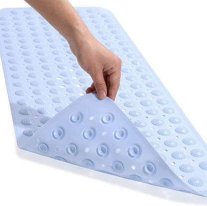 VHKD PVC Bathroom mats Anti Slip Bathroom mat Non Slip Bath Anti Skid Doormat Rectangle (Grey | 70 X 35)