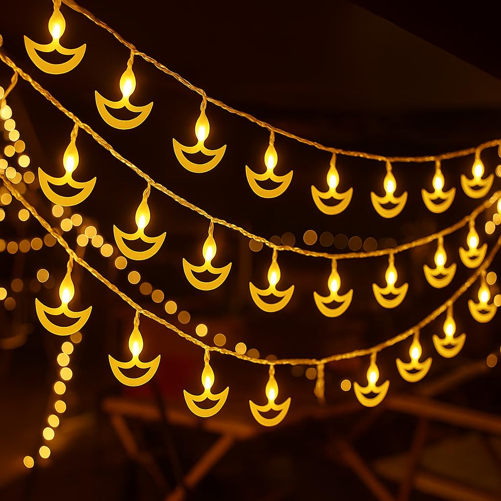 Desidiya 8 Modes Curtain Lights 300 LEDs 10 Fairy Light 3Mtr Each Indoor/Outdoor Decoration for Diwali, Christmas, Wedding, Ramzan, Party, Home, Patio Lawn with Remote & USB Power Supply (White)
