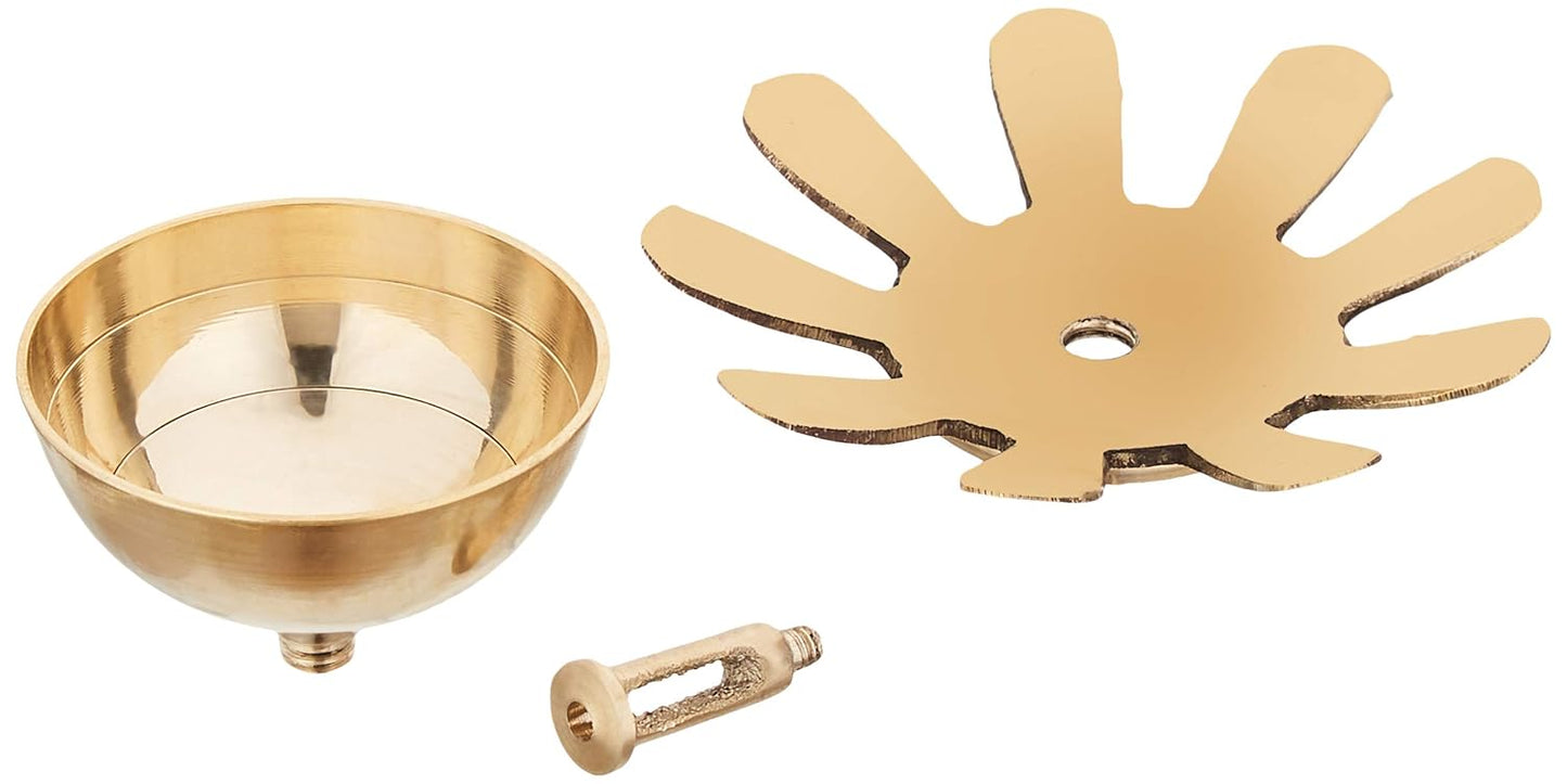 Amazon Brand - Solimo Brass Diya with Single Petals