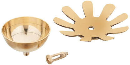 Amazon Brand - Solimo Brass Diya with Single Petals