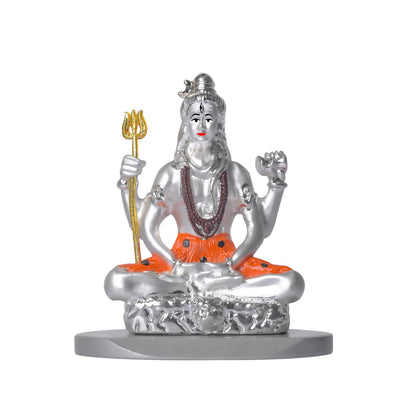999 Silver Plated Lord Hanuman Ji Idol for Car Dashboard, Home Decor Showpiece, Puja|Religious Statue for Peace and Prosperity|Luxury Sculptures for Table Decor, Gift, Festival 6cmx6cmx9cm