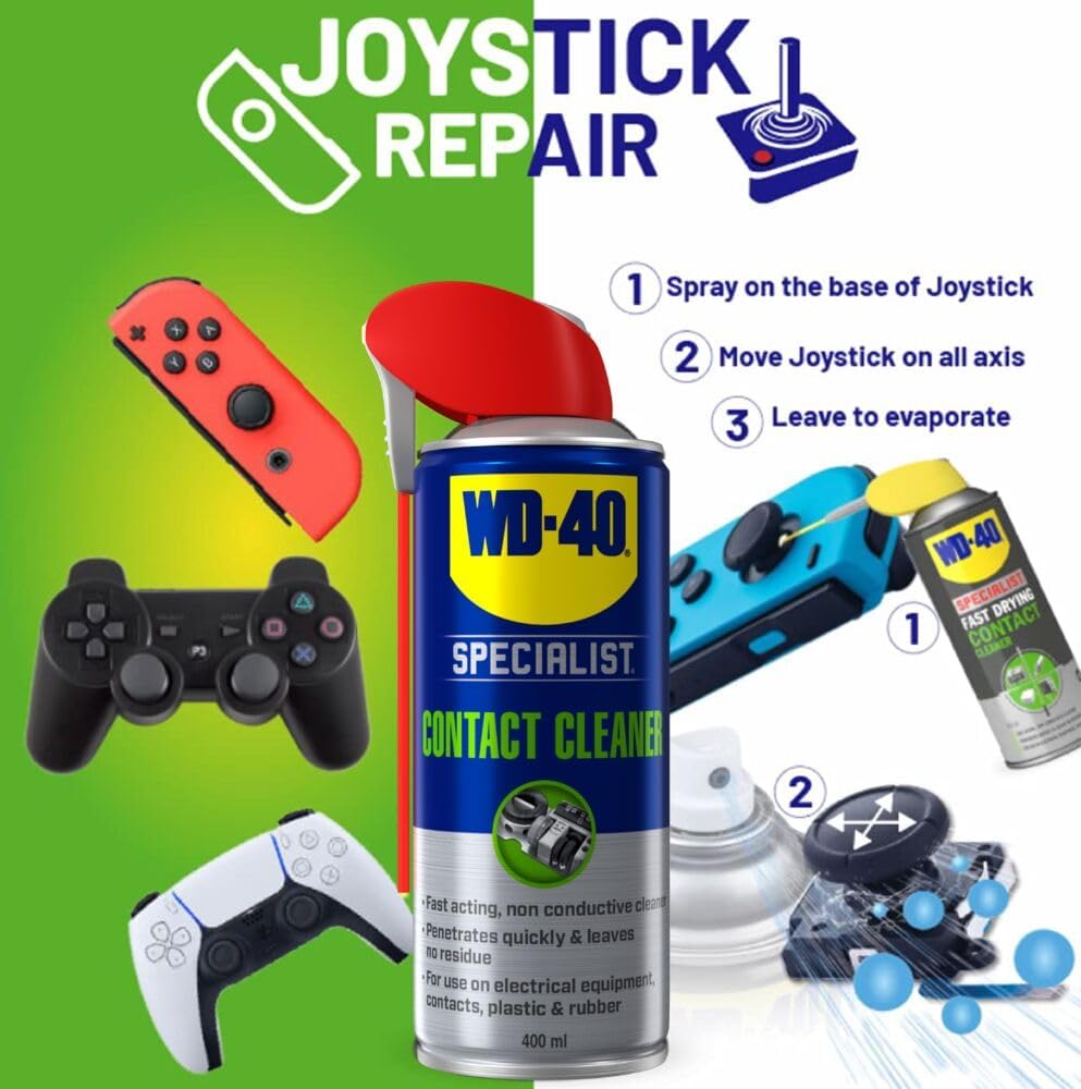 WD-40 Specialist® All Purpose Contact Cleaner 400ml - Drive Out Dirt, Dust, Oil, Flux Residue, and Moisture From Sensitive Electrical Parts and Equipment with Ease