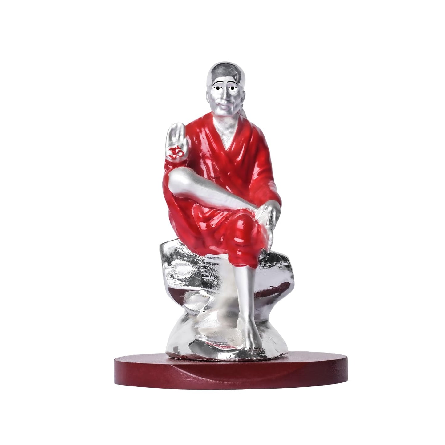 999 Silver Plated Lord Hanuman Ji Idol for Car Dashboard, Home Decor Showpiece, Puja|Religious Statue for Peace and Prosperity|Luxury Sculptures for Table Decor, Gift, Festival 6cmx6cmx9cm