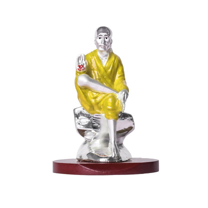 999 Silver Plated Lord Hanuman Ji Idol for Car Dashboard, Home Decor Showpiece, Puja|Religious Statue for Peace and Prosperity|Luxury Sculptures for Table Decor, Gift, Festival 6cmx6cmx9cm