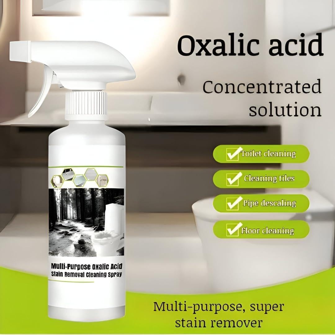 Oxalic Acid Stain Removal Spray | Hard Water & Limescale Remover, Kitchen & Bathroom Degreaser, Pet Odour Eliminator | Eco-Friendly Surface Cleaner 200ml