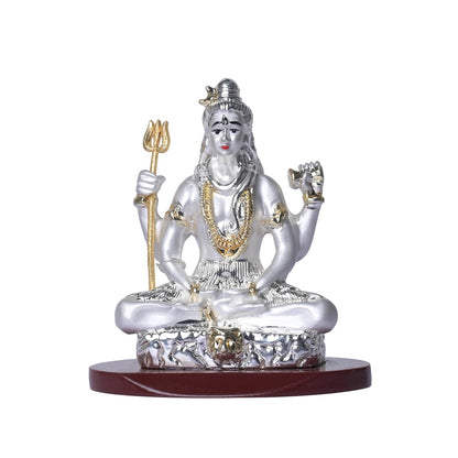 999 Silver Plated Lord Hanuman Ji Idol for Car Dashboard, Home Decor Showpiece, Puja|Religious Statue for Peace and Prosperity|Luxury Sculptures for Table Decor, Gift, Festival 6cmx6cmx9cm