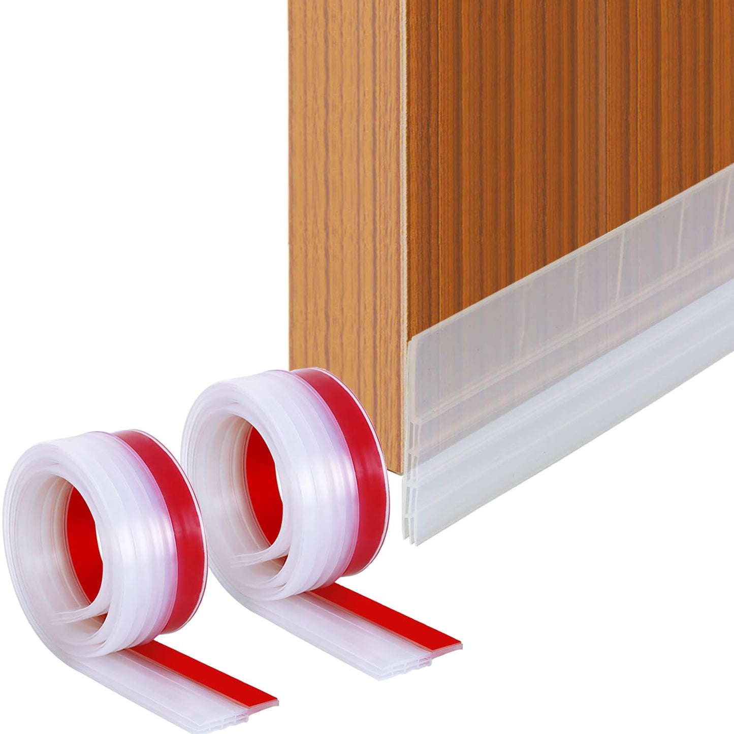 URBANMONK Silicone Door Bottom/Under Gap Filler Rubber Sealing Strip, Door Sealer Strip for Cockroach, Insect and Bugs, Seal Air & Dust, Brown, 39 inches