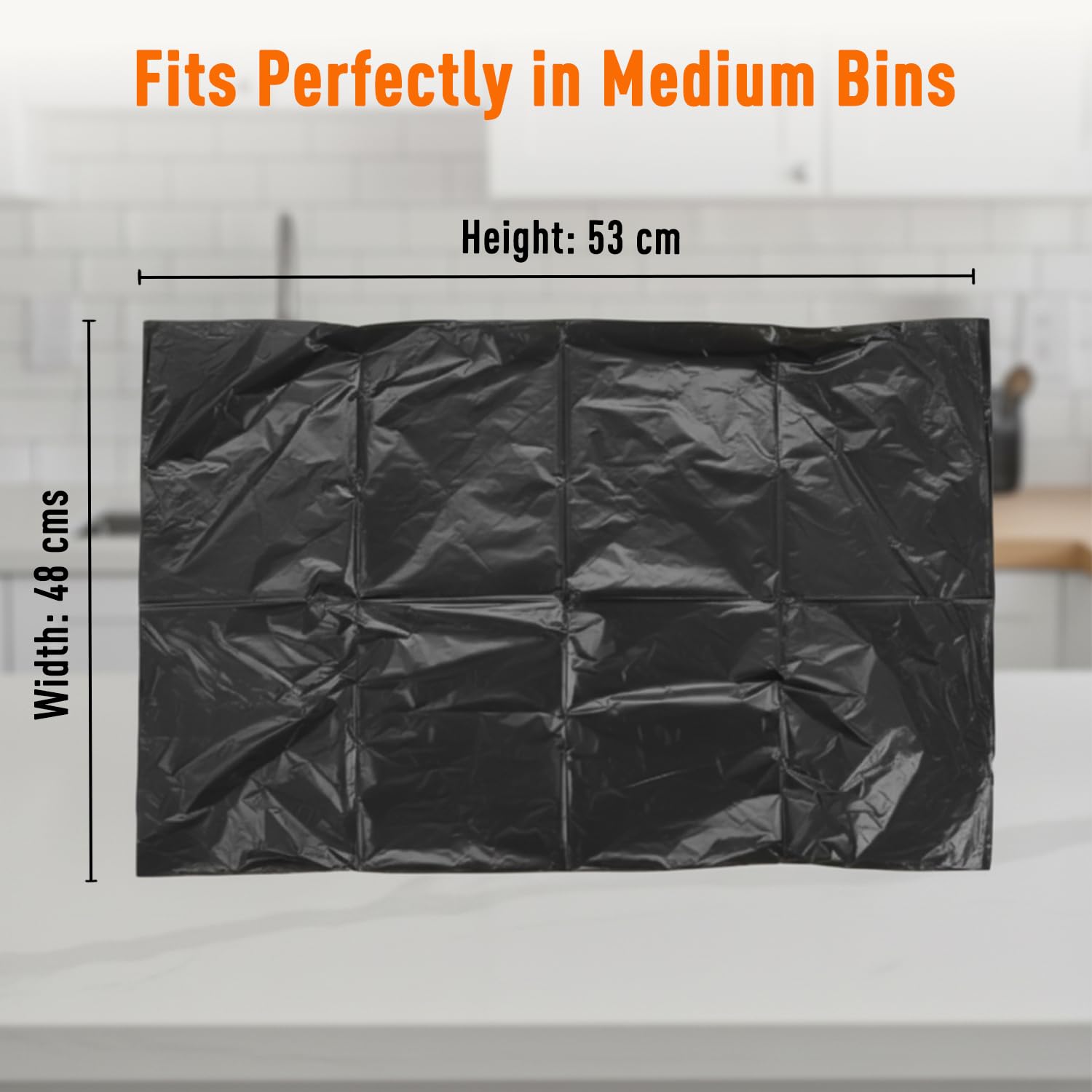 Amazon Brand - Presto! Garbage Bags | Medium | 180 Count | 30 Bags X 6 Rolls | 19 X 21 Inches | For Dry & Wet Waste | Black
