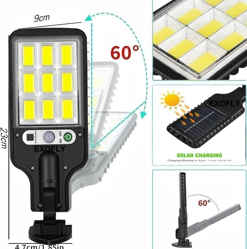 180W Led Solar Street Light Outdoor,10000LM IP65 Waterproof Solar Security Flood Lights Outdoor Motion Sensor, Wired Security Solar Powered Flood Lights for Indoor, Outside, Yard, Garden (PACK OF 1)