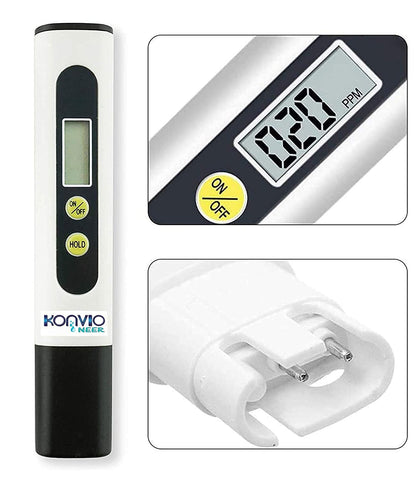 Konvio Neer TDS Meter for Water Testing | Digital TDS meter| PPM Tester for Drinking Water, RO, Aquarium & Hydroponics | Total Dissolved Solids meter