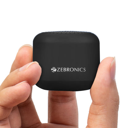 Zebronics ZEB-COUNTY 3W Wireless Bluetooth Portable Speaker With Supporting Carry Handle, USB, SD Card, AUX, FM & Call Function. (Black)