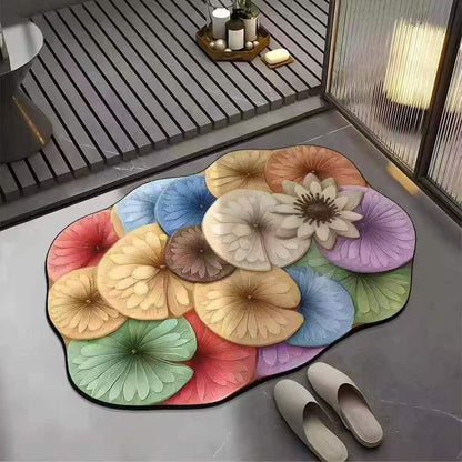 SKVM Water Absorbent mat for Bathroom Kitchen Floor Door Entrance Anti Slip for Floor Foot Anti Skid Bathroom Shower mat (Design 16)