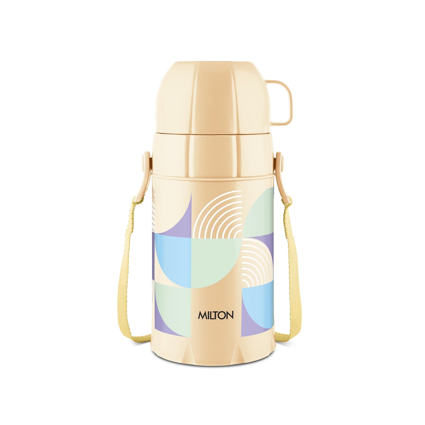 Milton Eiffel 1000 Vacuum Insulated Thermos Flask with Strap to Carry, 910 ml, Long Hours Hot & Cold Water Bottle for Office, Hiking, Trekking, Travel, Black