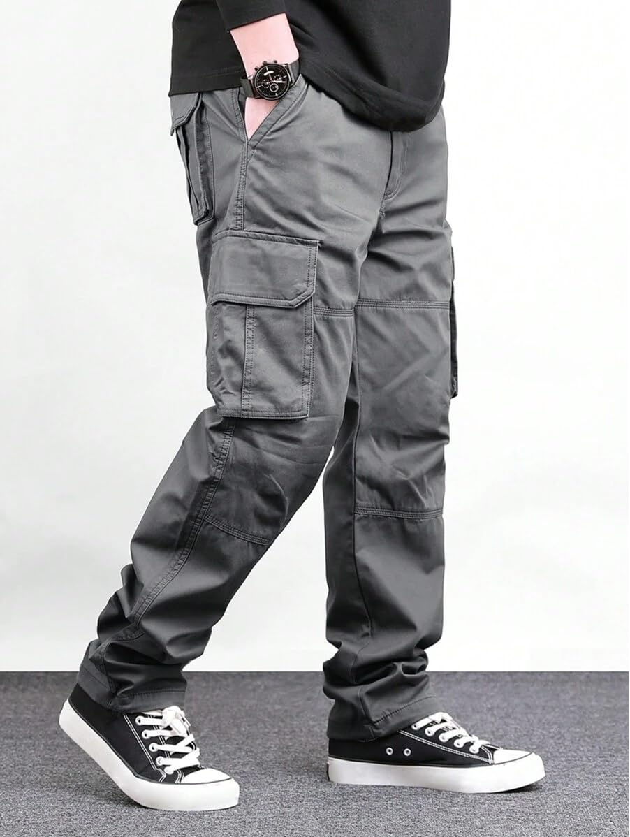 Lymio Cargo for Men | Cotton Cargo Pant | Drawstring Waist Pant (Also Available in Plus Sizes) (46-49)