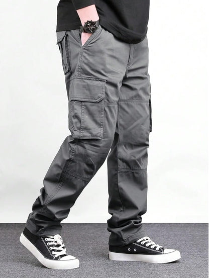 Lymio Cargo for Men | Cotton Cargo Pant | Drawstring Waist Pant (Also Available in Plus Sizes) (46-49)