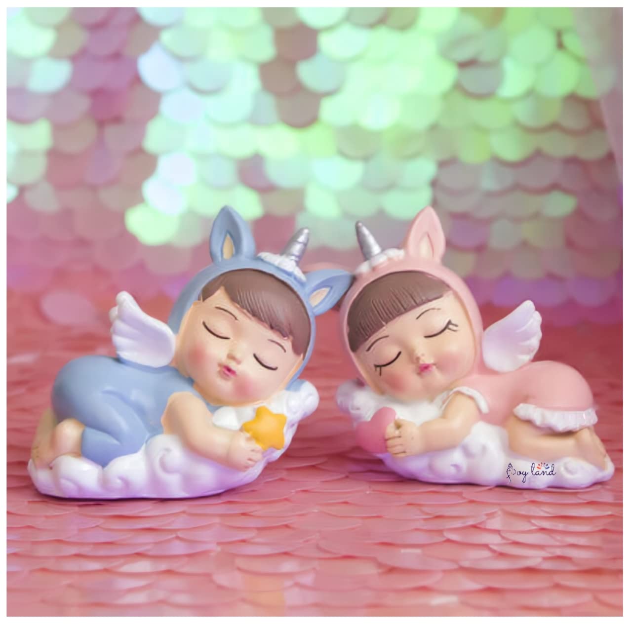JOY LAND Gift Items Premium Rare Handcrafted Polymarble Statue Lord Figurine/Idol (White Polymarble Thinking Buddha)