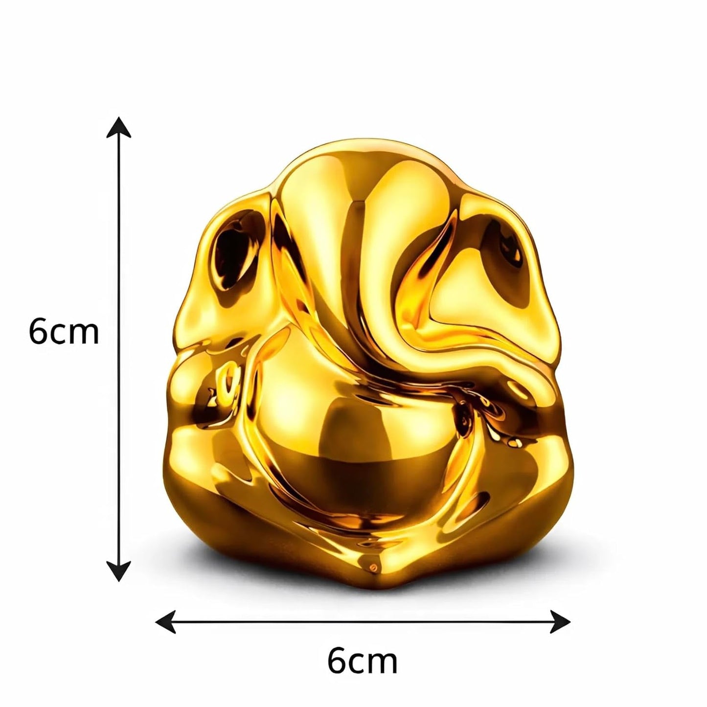 House of Bless Ganesh Idol for Car Dashboard (6cm) | Vastu Blessing Ganesha Murti for Vehicle | Small Decorative Idol for Home Pooja Room,Office/Study Table & Gifting,Ganesha Idol (Golden, 6 cm)