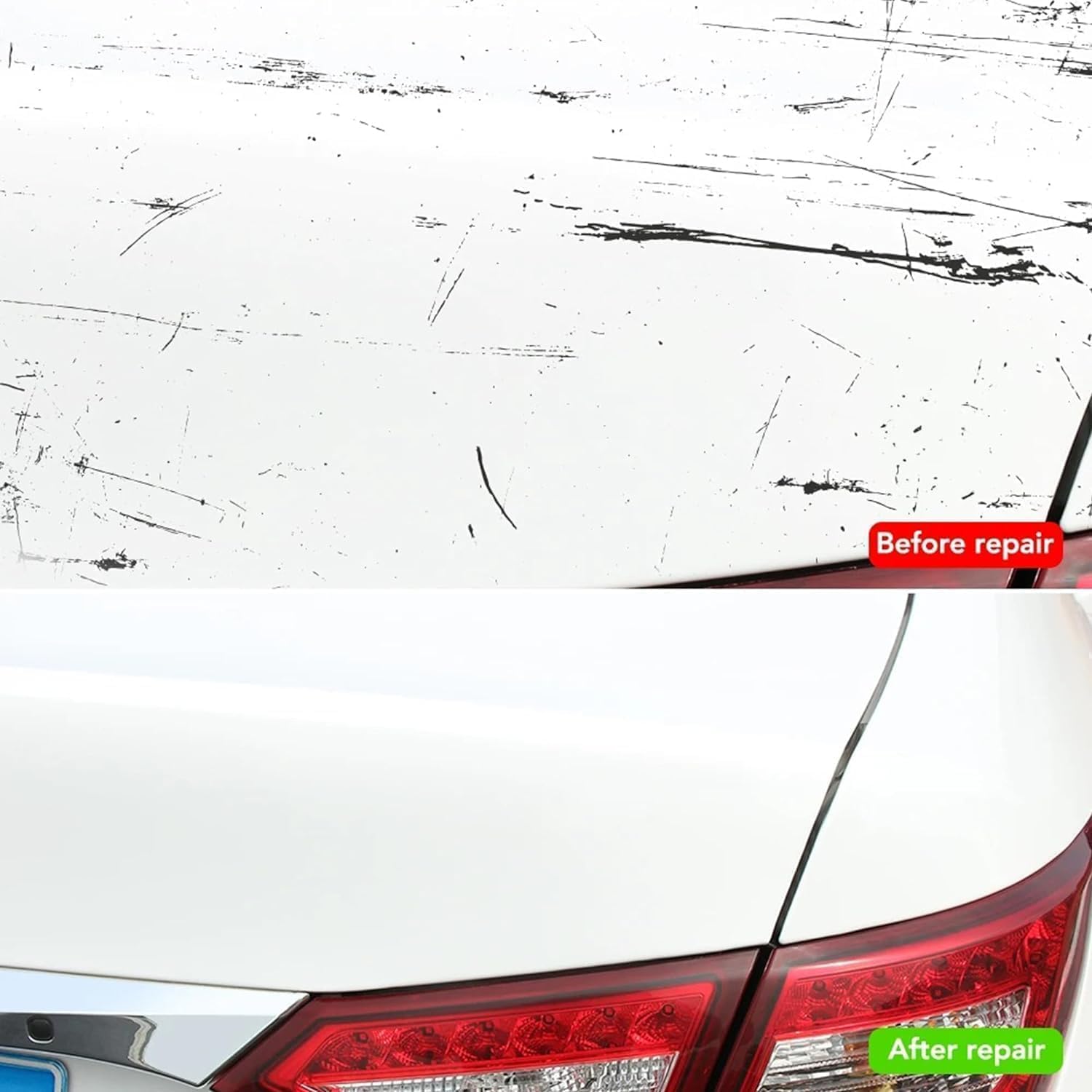 Car Scratch Remover Touch Up Paint Pen Automotive Car Paint Pen 2 In 1 Car Paint Scratch Repair for Deep Scratches Special-Purpose Car Paint (WWHITE-2)