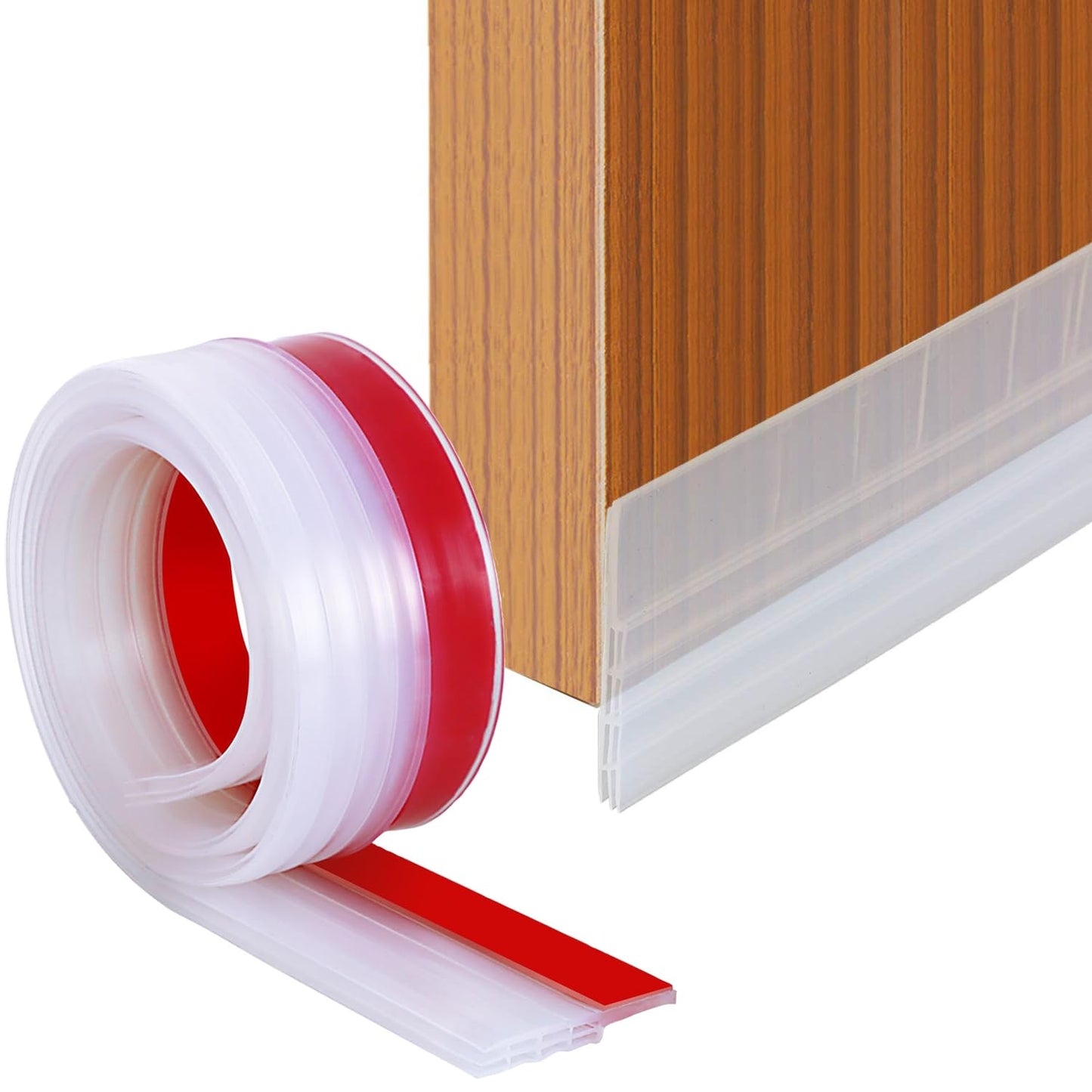 URBANMONK Silicone Door Bottom/Under Gap Filler Rubber Sealing Strip, Door Sealer Strip for Cockroach, Insect and Bugs, Seal Air & Dust, Brown, 39 inches
