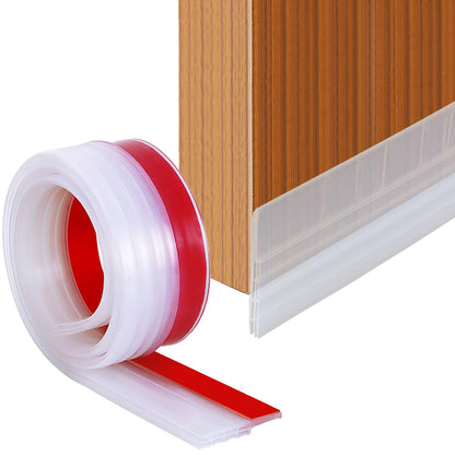 URBANMONK Silicone Door Bottom/Under Gap Filler Rubber Sealing Strip, Door Sealer Strip for Cockroach, Insect and Bugs, Seal Air & Dust, Brown, 39 inches