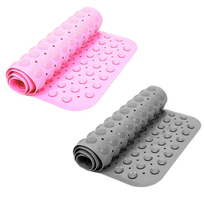 VHKD PVC Bathroom mats Anti Slip Bathroom mat Non Slip Bath Anti Skid Doormat Rectangle (Grey | 70 X 35)