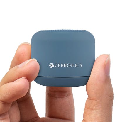 Zebronics ZEB-COUNTY 3W Wireless Bluetooth Portable Speaker With Supporting Carry Handle, USB, SD Card, AUX, FM & Call Function. (Black)