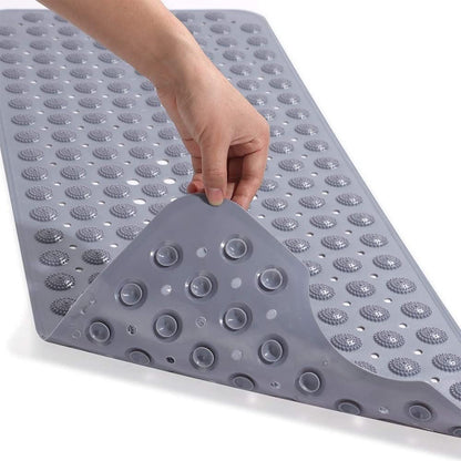 VHKD PVC Bathroom mats Anti Slip Bathroom mat Non Slip Bath Anti Skid Doormat Rectangle (Grey | 70 X 35)