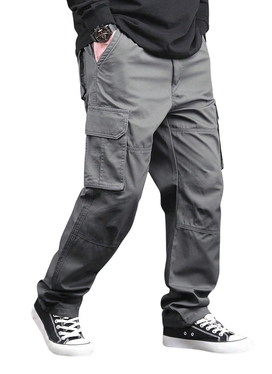 Lymio Cargo for Men | Cotton Cargo Pant | Drawstring Waist Pant (Also Available in Plus Sizes) (46-49)