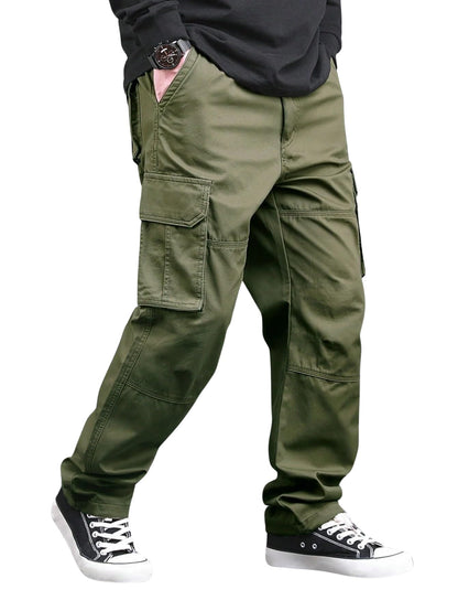Lymio Cargo for Men | Cotton Cargo Pant | Drawstring Waist Pant (Also Available in Plus Sizes) (46-49)