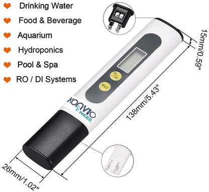 Konvio Neer TDS Meter for Water Testing | Digital TDS meter| PPM Tester for Drinking Water, RO, Aquarium & Hydroponics | Total Dissolved Solids meter