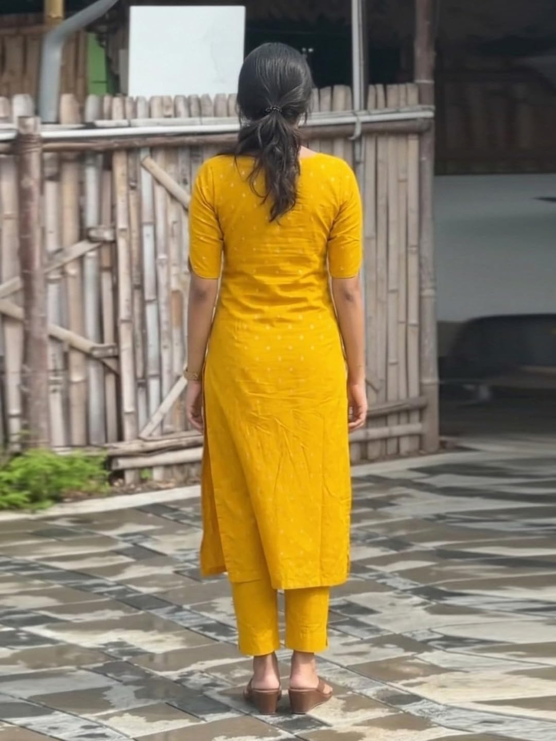 ANNI Designer Women's Viscose Straight Printed Kurta with Pant | Ethnic Indian Kurta Set | Round Neck Keyhole Design | Elbow Sleeve Traditional Dress | Office Occasion Outfit