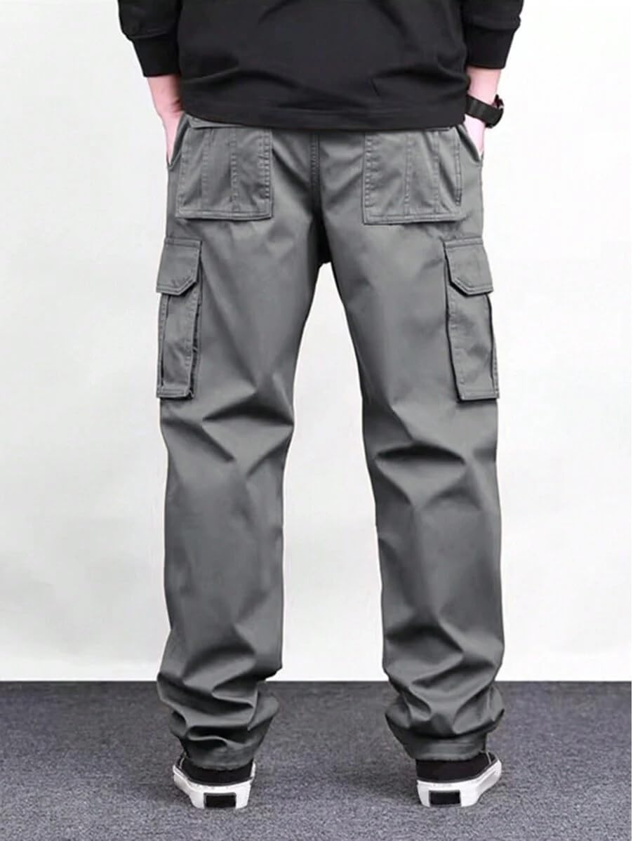 Lymio Cargo for Men | Cotton Cargo Pant | Drawstring Waist Pant (Also Available in Plus Sizes) (46-49)