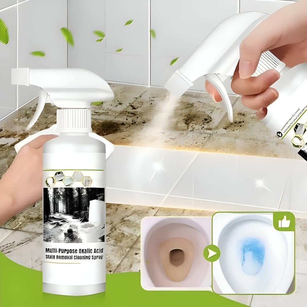 Oxalic Acid Stain Removal Spray | Hard Water & Limescale Remover, Kitchen & Bathroom Degreaser, Pet Odour Eliminator | Eco-Friendly Surface Cleaner 200ml