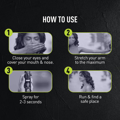 IMPOWER Self Defence Pepper Spray Green Chilli for Woman Safety - 55 ML (Pack of 1) | Pocket Size Long Range of 12ft | Pepper Spray, Very Strong, Protection & Safety